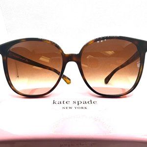 New Kate Spade New York Aliann Havanna Tortoise Sunglass Gradient Tinted Lenses